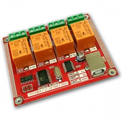 USB Relay Controller - Four Channel - PCB