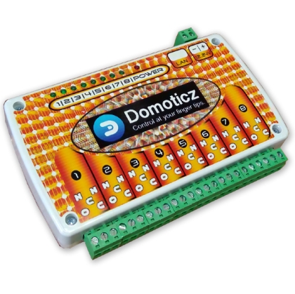 DOMOTICZ LAN Ethernet IP 8 channels WEB Relay board