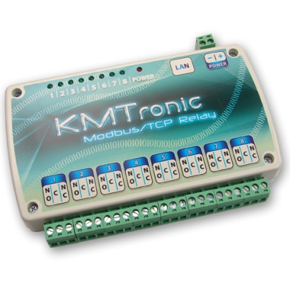 Modbus/TCP 8 channels Relay board with Clips for DIN Mount Rail